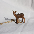 white tailed fawn necklace