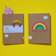 rainbow - bookmark cover notebook by Noodoll