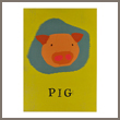 pig balloon greeting card
