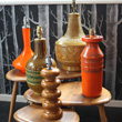 1970's glass table lamp