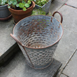 vintage galvanised grape bucket
