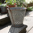 vintage galvanised grape bucket