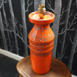 retro orange ceramic table lamp