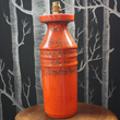 retro orange ceramic table lamp