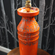 retro orange ceramic table lamp