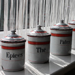 enamel storage jars